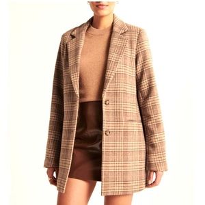 Abercrombie Plaid Wool Coat Small